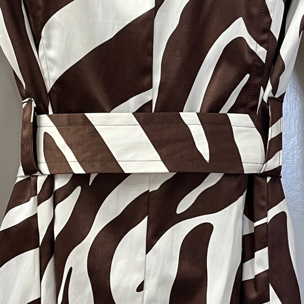 iz Byer California Vintage Brown and White Animal Print Coat L - Picture 6 of 7